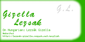 gizella lezsak business card